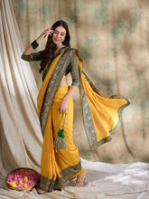 Womens Fashion Ethnic Yellow Color Sarees-MLSHWSA1579YLW0ONE